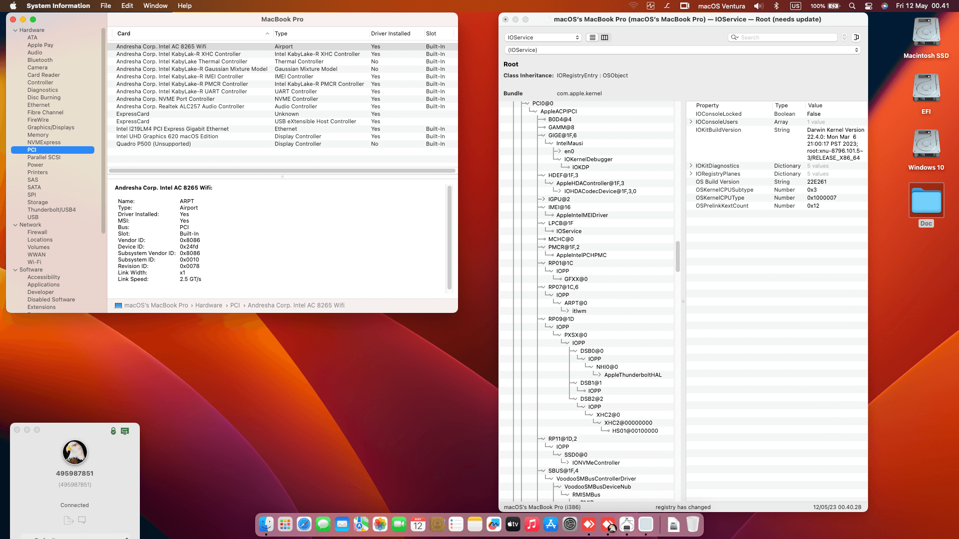 Lenovo Thinkpad P52S [KabyLake R   Intel UHD 620 + PS2 SMBUS]   OpenCore 1